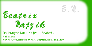 beatrix majzik business card